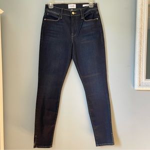 Frame Denim Le High Slit Hem Ankle Skinny Jeans